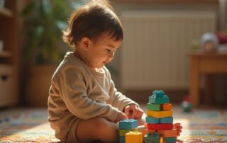 adulto apoyando a un niño en un cambio importante