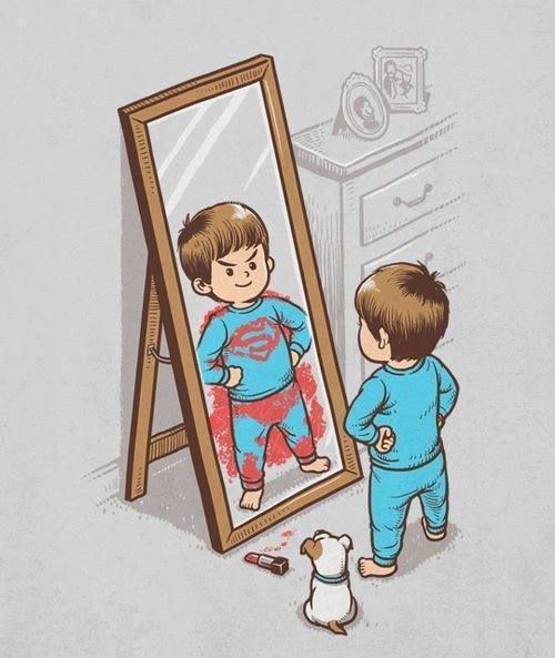 niño sonriendo con actitud segura y positiva