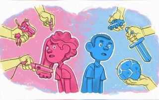 pareja dialogando sobre igualdad y roles de género