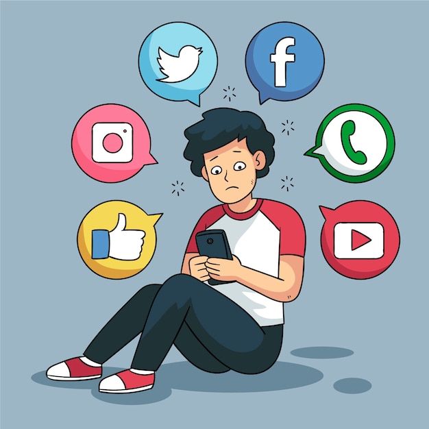 persona mirando el móvil con actitud reflexiva