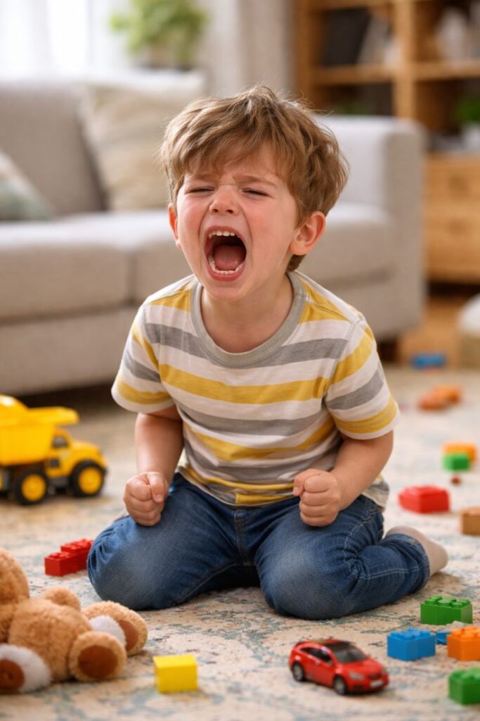 niño aprendiendo a manejar la frustración con apoyo adulto