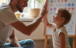 pareja cuidando a un niño y compartiendo responsabilidades